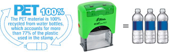 77% of Self Inking Stamp is made with recycled water bottles