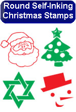 Self-Inking Christmas Rubber Stamps add a festive touch to greeting cards, letters, envelopes, party invitations, gifts, arts & crafts and scrapbooking.