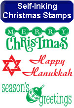 Self-Inking Christmas Rubber Stamps add a festive touch to greeting cards, letters, envelopes, party invitations, gifts, arts & crafts and scrapbooking.