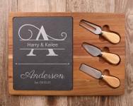 Acacia Wood/Slate Cheese Sets