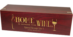 45411-G43 - Single Wine Presentation Box <br>(Home Is Where The Wine Is)