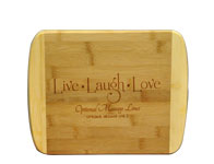 45419-G12 - 11" 2-Tone Cutting Board <br> (Live, Laugh, Love) 