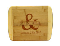 13" 2-Tone Cutting Board <br> (Mr & Mrs)