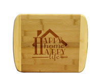 45419-G28 - 11" 2-Tone Cutting Board <br> (Happy Home Happy Life)