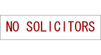 Stock Sign - Classic Engraved No Solicitors (2 x 8)