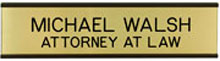 45032 - Nameplate with Wall Holder (2 x 8)