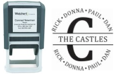 WE-Q43-1 - WEICHERT ADDRESS STAMP W/LABEL Q43 - STY 1