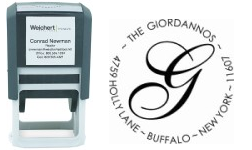 WE-Q43-2 - WEICHERT ADDRESS STAMP W/LABEL Q43 - STY 2