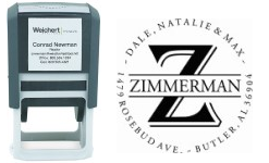 WE-Q43-3 - WEICHERT ADDRESS STAMP W/LABEL Q43 - STY 3