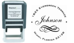 WE-Q43-5 - WEICHERT ADDRESS STAMP W/LABEL Q43 - STY 5