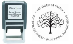 WE-Q43-7 - WEICHERT ADDRESS STAMP W/LABEL Q43 - STY 7