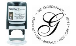 WE-R45-2 - WEICHERT ADDRESS STAMP W/LABEL R45 - STY 2 