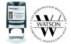 WE-R45-4 - WEICHERT ADDRESS STAMP W/LABEL R45 - STY 4