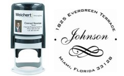 WE-R45-5 - WEICHERT ADDRESS STAMP W/LABEL R45 - STY 5