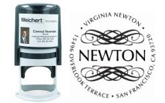 WE-R45-8 - WEICHERT ADDRESS STAMP W/LABEL R45 - STY 8 