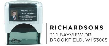 WE-S824-16 - WEICHERT ADDRESS STAMP W/LABEL S824 - STY 16