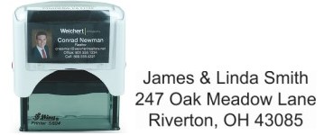 WE-S824-17 - WEICHERT ADDRESS STAMP W/LABEL S824 - STY 17