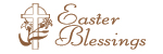 55253 - Self-Inking Easter Stamp - EASTER BLESSINGS w/CROSS