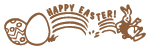 Self-Inking Easter Stamp - HAPPY EASTER w/HOPPING BUNNY