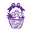 Self-Inking Easter Stamp - EASTER BASKET w/EGGS