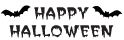 51H50 - Halloween Stock Stamp - HAPPY HALLOWEEN BATS