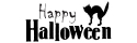 Halloween Stock Stamp - HAPPY HALLOWEEN BLACK CAT