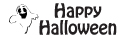 51H52 - Halloween Stock Stamp - HAPPY HALLOWEEN GHOST