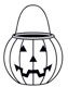 51H43 - Halloween Stock Stamp - PUMPKIN CANDY HOLDER