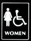 Stock ADA Compliant Sign - Women/Figure/Access (6 x 8)