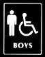 Stock ADA Compliant Sign - Boys/Figure/Access (6 x 8)