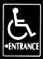 45231 - Stock ADA Compliant Sign - Entrance Left Arrow Access (6 x 8)