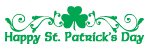 55227 - Self-Inking St. Patrick's Day Stamp - HAPPY ST. PATRICK'S DAY w/FLOURISH