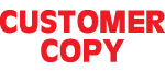 Self Inking Stamp - CUSTOMER COPY