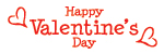 55208 - Self-Inking Valentine's Stamp - HAPPY VALENTINE'S DAY HEARTS