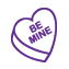 Self-Inking Valentine's Stamp - BE MINE CANDY HEART